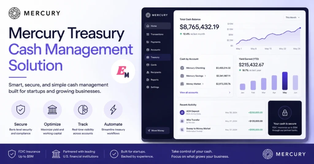 Mercury Treasury Cash Management Solution