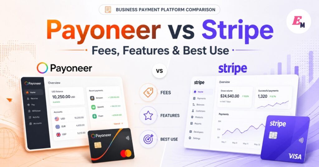 Payoneer vs Stripe Fees, Features & Best Use